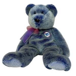 TY Beanie Buddies Collection Bear Periwinkle Plush 2001 (Large)